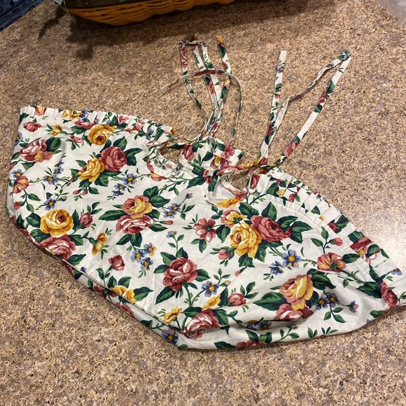 Longaberger Cake Basket Fabric Garden Splendor Floral Liner USED - Picture 4 of 17